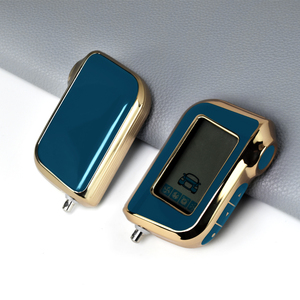 TPU Gold Edge étui à clés de voiture Starline Auto Key Shell Fob Cover <span class=keywords><strong>Version</strong></span> russe alarme de voiture bidirectionnelle LCD télécommande - Product Image 5
