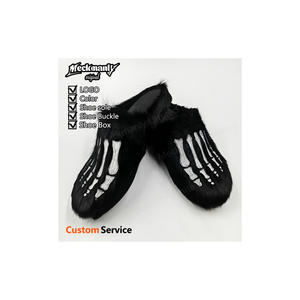 2026 Claquettes de maison personnalisées pour hommes, brodées, en peluche, à plateforme, décontractées - Product Image 1