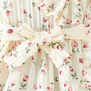 Ropa para Niños de 4 a 8 Años, Vestido de Flores sin Mangas con Cuello de Volantes y Encaje, Estilo Moderno para Niñas Pequeñas, de Fábrica - Product Image 5