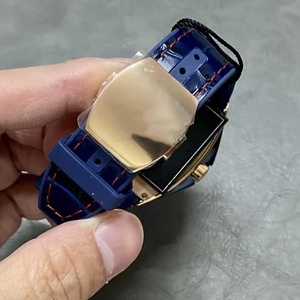 Men's Luxury Rose Gold Automatic <b>Watch</b> Compass Design Tonneau <b>Case</b> Luminous Waterproof Wristwatch for Business Casual - Product Image 6