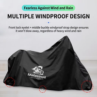 Housse de moto imperméable toutes saisons, tissu Oxford 210D, coutures thermosoudées, anti-poussière, coupe-vent