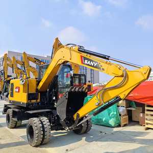 Prix d'usine Chine SANY SY75W Mini-excavatrice hydraulique sur roues de 7 tonnes avec moteur Isuzu Euro IV, fabriquée en 2025 - Product Image 2