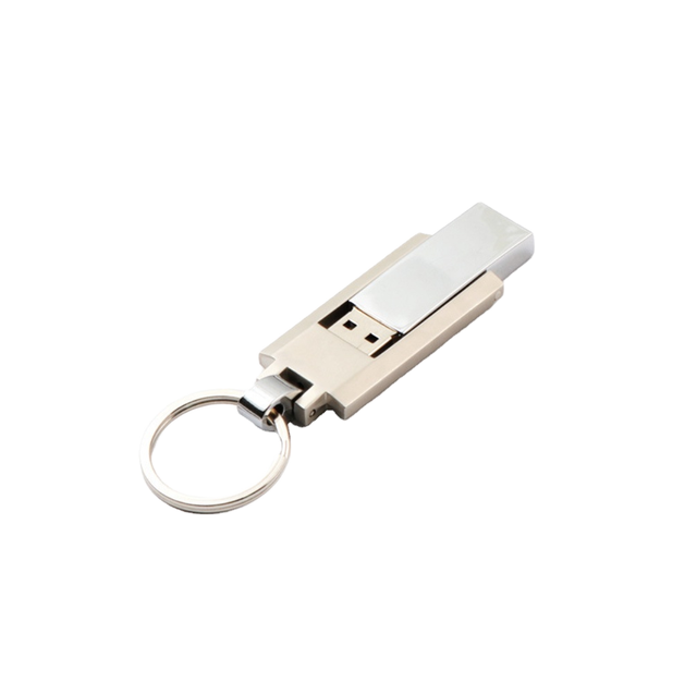 High Speed Mini USB Key Chain 1GB USB 2.0 Metal Swivel Flash Drive New Zinc Alloy Flash Memory Keychain