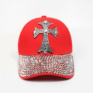Casquette de baseball ajustable en gros, style mode, avec strass effet diamant et protection solaire, modèle trucker à croix, pour le sport, le denim et le style cowboy - Product Image 5