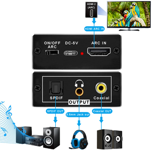 Extracteur audio <span class=keywords><strong>HDMI</strong></span> <span class=keywords><strong>ARC</strong></span> 192 kHz, <span class=keywords><strong>adaptateur</strong></span> <span class=keywords><strong>HDMI</strong></span> <span class=keywords><strong>ARC</strong></span> EARC TV <span class=keywords><strong>vers</strong></span> coaxial optique Toslink numérique SPDIF stéréo avec canal de retour audio - Product Image 2