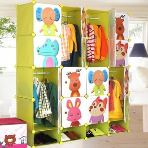 Lemari Pakaian Anak, Lemari Pakaian Modern, Set Kamar Tidur Plastik dengan Penyimpanan Lemari - Product Image 2