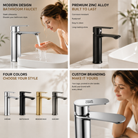 Robinet de lavabo en alliage de zinc à prix compétitif, finition chromée, monocommande, pour salle de bain - Fabricant