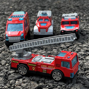 Voiture jouet en plastique et alliage pour enfants, modèle coulissant de simulation d'avion, voiture de police, camion de pompiers - Emballage anglais - Product Image 3