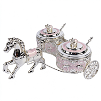 Pot à épices sculpté en forme d'éléphant, design nordique, haut de gamme, luxe léger, en fer forgé, avec 2 boîtes de rangement, service de table