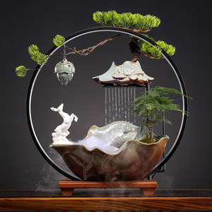 Nouveau <span class=keywords><strong>Bouddha</strong></span> Guanyin en céramique 2024 avec lampe de table, lumière LED USB et brûleur d'<span class=keywords><strong>encens</strong></span> <span class=keywords><strong>cascade</strong></span> à refoulement - Product Image 4