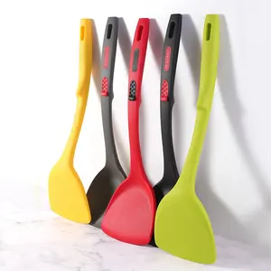 Ergonomic Design non-stick Heat-Resistant Silicone Turner With Stainless Steel Core