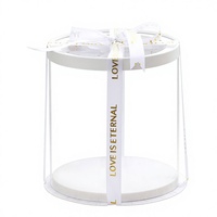 Boîtes à gâteaux rondes transparentes jetables en PET QX 6" 8" 10" 12" pour les fêtes d'anniversaire et de mariage, emballage alimentaire