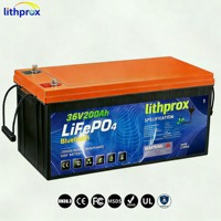 Batterie LiFePO4 à décharge profonde pour voiturette de golf 36V 200AH Grade A, plus de 6000 cycles, BMS intelligent RS485, connecteur Anderson, CE RoHS IP67, OEM ODM