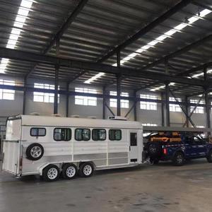 Deluxe ngựa vận chuyển với <span class=keywords><strong>4</strong></span> Horse Trailer nhập khẩu từ Trung Quốc Tiếng Anh phong cách nhựa cây yên - Product Image 3