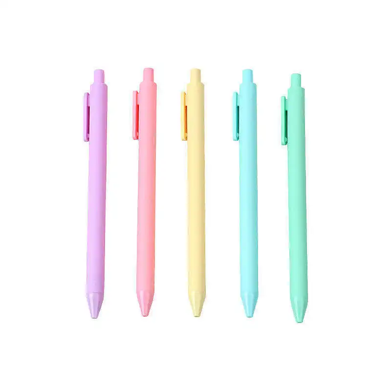 قلم حبر جاف مع شعار متعدد الألوان ماكارون ترويج بلاستيكي ، من أجل الهدايا