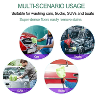 Gant de nettoyage en microfibre pelucheuse lavable en machine, de qualité supérieure, anti-rayures, et gant de lavage de voiture en chenille