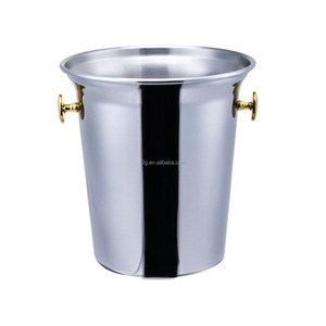 Elegante barra de bar moderna para el hogar con cubitera de champán de gran capacidad en acero inoxidable cepillado - Product Image 6