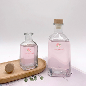 200ml 500ml Mini Fruit Vin Bouteille En Verre Super Flint Verre Whisky Vodka Vide Bouteille En Verre <span class=keywords><strong>Prix</strong></span> avec Liège - Product Image 3