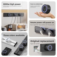 Hot Home Wall Mount Power Strip Adaptateur de prise amovible 3 prises Appareils de voie d'alimentation Prise de voie électrique universelle