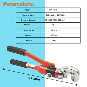 Chất Lượng Cao Cable Lug HP-120C Thủy Lực Bằng Tay <span class=keywords><strong>Crimping</strong></span> Công Cụ - Product Image 4