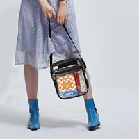 Nouveau sac à bandoulière en PVC de couleur holographique imperméable à l'eau imprimé de logo personnalisé sac à bandoulière en PVC transparent pour filles femmes