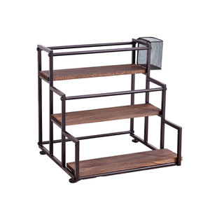 Organizzatore di sciroppo di caffè in bambù a 3 livelli supporto <span class=keywords><strong>per</strong></span> 12 bottiglie <span class=keywords><strong>per</strong></span> scaffali di stoccaggio <span class=keywords><strong>per</strong></span> caffè e vino - Product Image 5