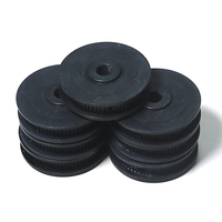 Poulie de distribution 2GT G2M 64 dents, alésage 8mm, roue synchrone GT2 noire oxydée pour courroie de 6mm, pièces d'imprimante 3D