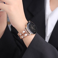Bracelet de poignet de montre intelligente en acier inoxydable noir breloques femmes bracelet de montre en métal pour Samsung Galaxy Watch 5/5 Pro 4