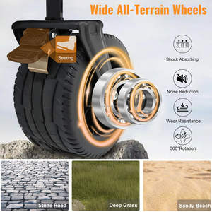 Chariot de plage pliable multifonctionnel de haute qualité pour le camping et les pique-niques en plein air - Product Image 5