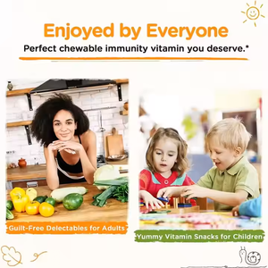 Gomitas de Vitamina C con <span class=keywords><strong>Ácido</strong></span> <span class=keywords><strong>Ascórbico</strong></span> para Reforzar el Sistema Inmunitario, Marca Privada OEM, para Niños, Adolescentes y Adultos - Product Image 3