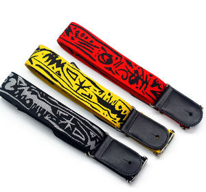 Correas de guitarra bordadas al por mayor, cinturón tejido para guitarra acústica y eléctrica con hebilla original - Product Image 3