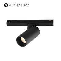 Spot LED intelligent sur rail, ultra-plat, haute puissance, 2700K, Culot GU10, Mini 5mm, 48V, Bras long, 230V, 2m, 20W, SAA, CRI 97, 2 fils, 90 Magnite, pour rail magnétique