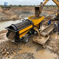 Mini trommel à or monté sur remorque 10-20t/h, installation de lavage d'or alluvial compacte et personnalisable pour l'extraction de sable de rivière en Afrique