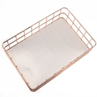 Panier de rangement multifonction en fil métallique ajouré pour la maison, le bureau, la salle de bain, panier cadeau, panier à fruits