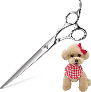 Ciseaux de barbier professionnels en acier inoxydable de 6,5 pouces pour droitiers, finition satinée, 28 dents, 152g, logo personnalisé - Product Image 1