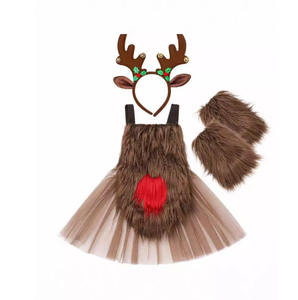 Disfraz De Ciervo Princesa Vestido Navidad Para Niñas Fiesta | Meses Sin Interés