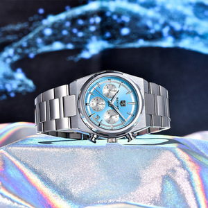 Reloj de cuarzo para hombre Benyar, cronógrafo de acero inoxidable, calendario luminoso, fecha, 11 mm, 30 M, resistente al agua, BY-5204 - Product Image 2
