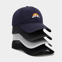 Gorra de Béisbol Deportiva para Senderismo al Aire Libre, con Visera Curva, de Secado Rápido y Transpirable, con Bordado de Montaña al Amanecer