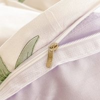 Parures de Lit en Gros 100 % Polyester 4 Pièces : 1 Housse de Couette, 1 Drap de Lit et 2 Taies d'Oreiller, Ensemble de Literie avec Fermeture Éclair