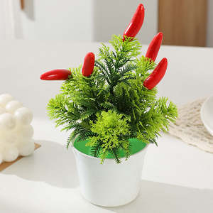 <span class=keywords><strong>ดอกไม้</strong></span>ประดิษฐ์สำหรับปลูกไม้กระถางผลไม้ขนาดเล็ก, ลูกพีชแอปเปิ้ลและไม้กระถางขนาดเล็กสีเขียวสำหรับตกแต่งบ้าน - Product Image 4