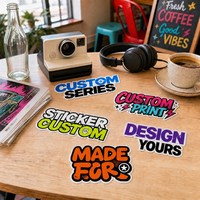 Kişiselleştirilmiş Logo Çıkartmaları Su Geçirmez Kendinden Yapışkanlı İsim Yazılı Kaybolmaya Karşı Etiketler Vinil Kesim Çıkartmalar Sörf Tahtası Bagajı için
