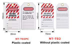 Etiquetas de seguridad de bloqueo eléctrico de <span class=keywords><strong>peligro</strong></span> de advertencia de aislamiento rojo y blanco de PVC personalizadas con desbloqueo de llave con certificación CE - Product Image 4