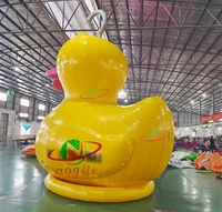 Canard gonflable géant jaune publicitaire (bâches PVC) certifié CE/TUV 4-6 pieds x 6-8 pieds pour la publicité en lac et sur terre