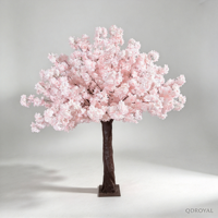 Vente en gros d'arbres artificiels en soie rose et blanc, cerisiers en fleurs, décorations d'intérieur et d'extérieur, arbres artificiels