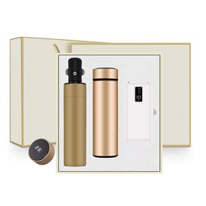 Ensemble cadeau d'entreprise de luxe 3-en-1 en acier inoxydable : masseur de cou <span class=keywords><strong>parapluie</strong></span>, batterie externe et support de téléphone, imprimé offset - Product Image 5