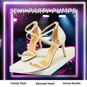 Sandali da Donna in Pelle Verniciata con <span class=keywords><strong>Tacco</strong></span> Alto <span class=keywords><strong>8</strong></span>-11 <span class=keywords><strong>cm</strong></span>, Punta Aperta, Sexy, per Feste e Night Club, con Logo Leopardato in PU Morbido - Product Image 3