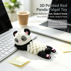Figura de Panda Impresa en 3D, Miniatura de Animal Articulada y Flexible, Antiestrés, Linda Figura de Animal para Decoración de Escritorio - Product Image 6