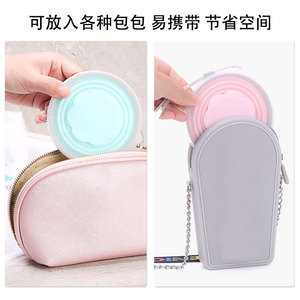 แก้วกาแฟซิลิโคนแบบพกพา 150 มล. แบบพับได้บางเฉียบสไตล์การ์ดสำหรับใช้กลางแจ้ง - Product Image 5