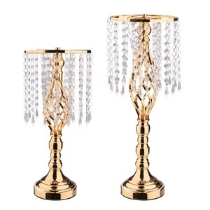 Oggetti di scena per matrimonio da tavola con supporto a fiori porta candelabri di <span class=keywords><strong>cristallo</strong></span> decorazione da tavolo occidentale torta tavolo da Dessert piedistallo di fiori - Product Image 2