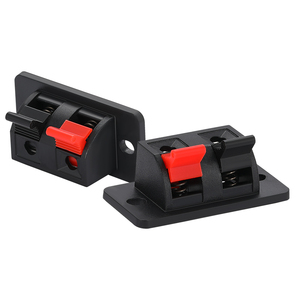 Kabel Speaker Audio penjepit Pin besi Mini <span class=keywords><strong>2</strong></span>/dua Pin tekan kabel dorong penguat Speaker pegas dimuat blok Terminal konektor - Product Image 1